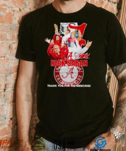 Nick Saban coach Alabama Crimson Tide 2007 2024 thanks you for the memories signature shirt, hoodie, sweater, long sleeve and tank top Nick Saban coach Alabama Crimson Tide 2007 2024 thanks you for the memories signature shirt