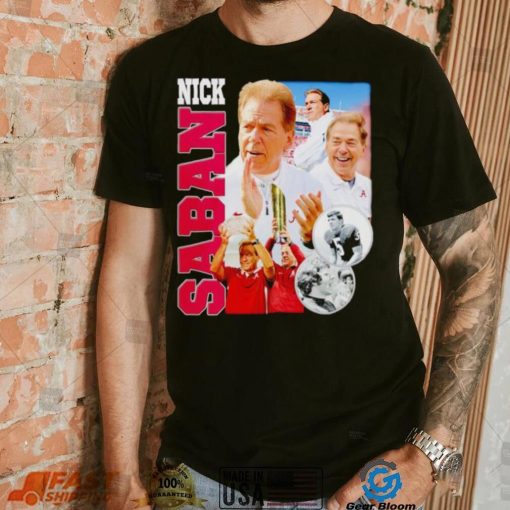 Nick Saban head coach Alabama Crimson Tide vintage shirt