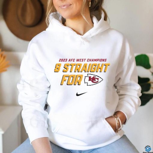 Nike 2023 AFC West Division Champions 8 Straight For Kansas City Chiefs Shirt
