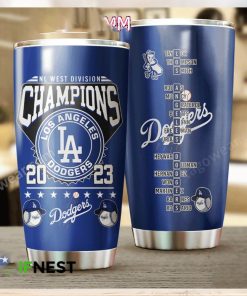 Nl West Division Champions Los Angeles Dodgers 2023 Tumbler