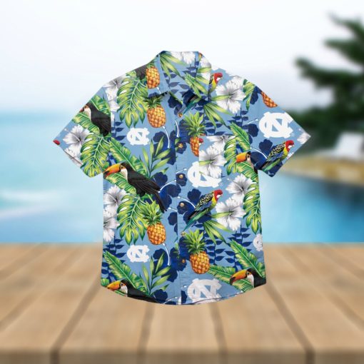 North Carolina Tar Heels Floral Hawaiian Shirt