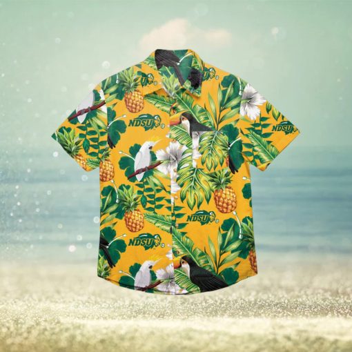 North Dakota State Bison Floral Hawaiian Shirt