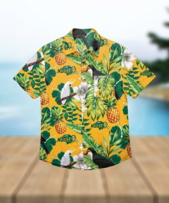 North Dakota State Bison Floral Hawaiian Shirt