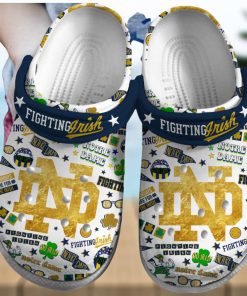 Notre Dame Fighting Irish NCAA Sport Crocs Crocband Clogs Shoes Comfortable For Men Women and Kids – Footwearelite Exclusive