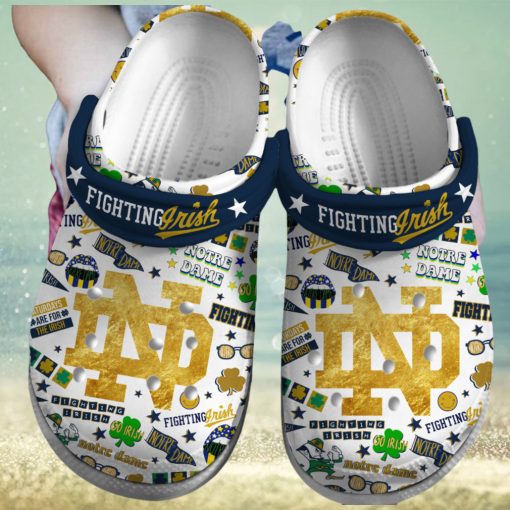 Notre Dame Fighting Irish NCAA Sport Crocs Crocband Clogs Shoes Comfortable For Men Women and Kids – Footwearelite Exclusive