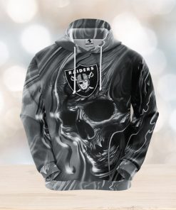 Oakland Raiders NFL Skull Grey 3D Hoodie Zip Hoodie For Men And Women Sport Gift