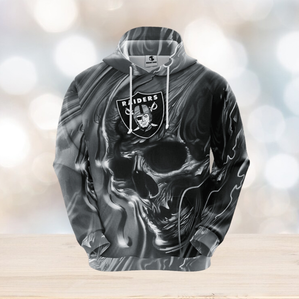 Oakland Raiders NFL Skull Grey 3D Hoodie Zip Hoodie For Men And Women Sport Gift Oakland Raiders NFL Skull Grey 3D Hoodie Zip Hoodie For Men And Women Sport Gift
