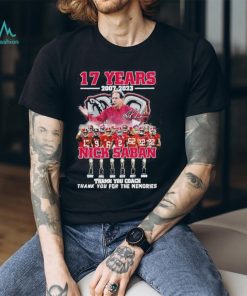 Official 17 Years 2007 2023 Nick Saban Thank You Coach Thank You For The Memories Signature Shirt
