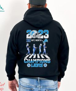 Official 2023 AFC North Champions Detroit Lions Abbey Road Signatures Shirt