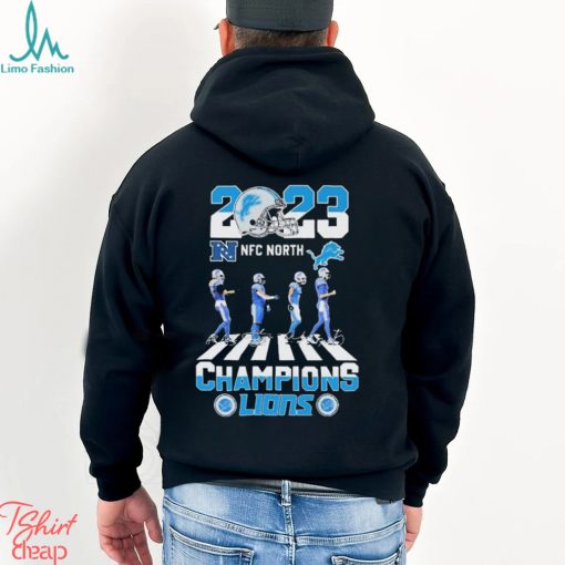 Official 2023 AFC North Champions Detroit Lions Abbey Road Signatures Shirt