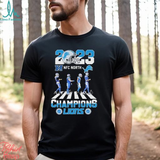 Official 2023 AFC North Champions Detroit Lions Abbey Road Signatures Shirt