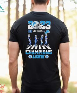 Official 2023 AFC North Champions Detroit Lions Abbey Road Signatures Shirt