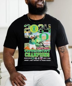 Official 2024 Fiesta Bowl Champions Oregon Ducks Mascot Shirt