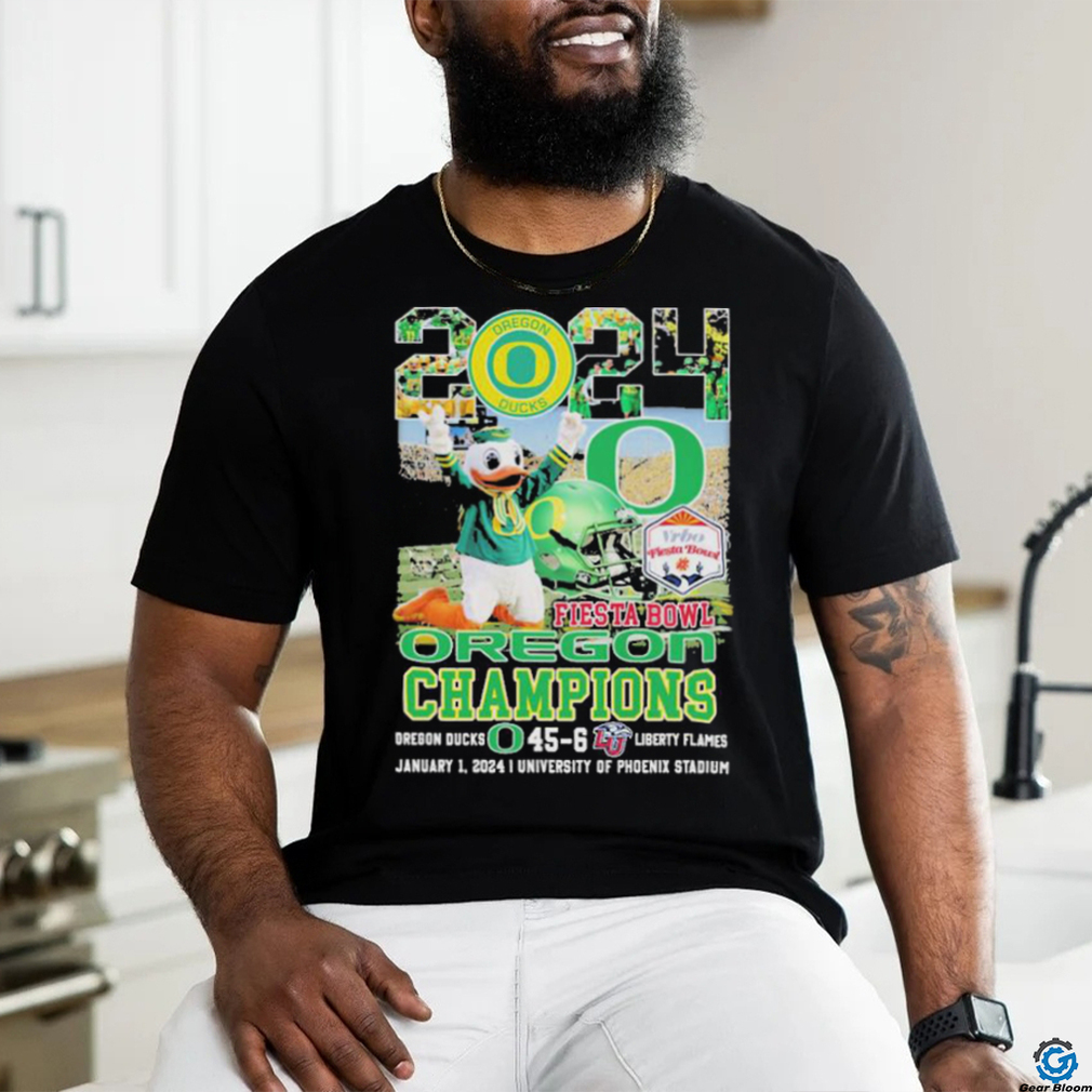 Official 2024 Fiesta Bowl Champions Oregon Ducks Mascot Shirt Official 2024 Fiesta Bowl Champions Oregon Ducks Mascot Shirt