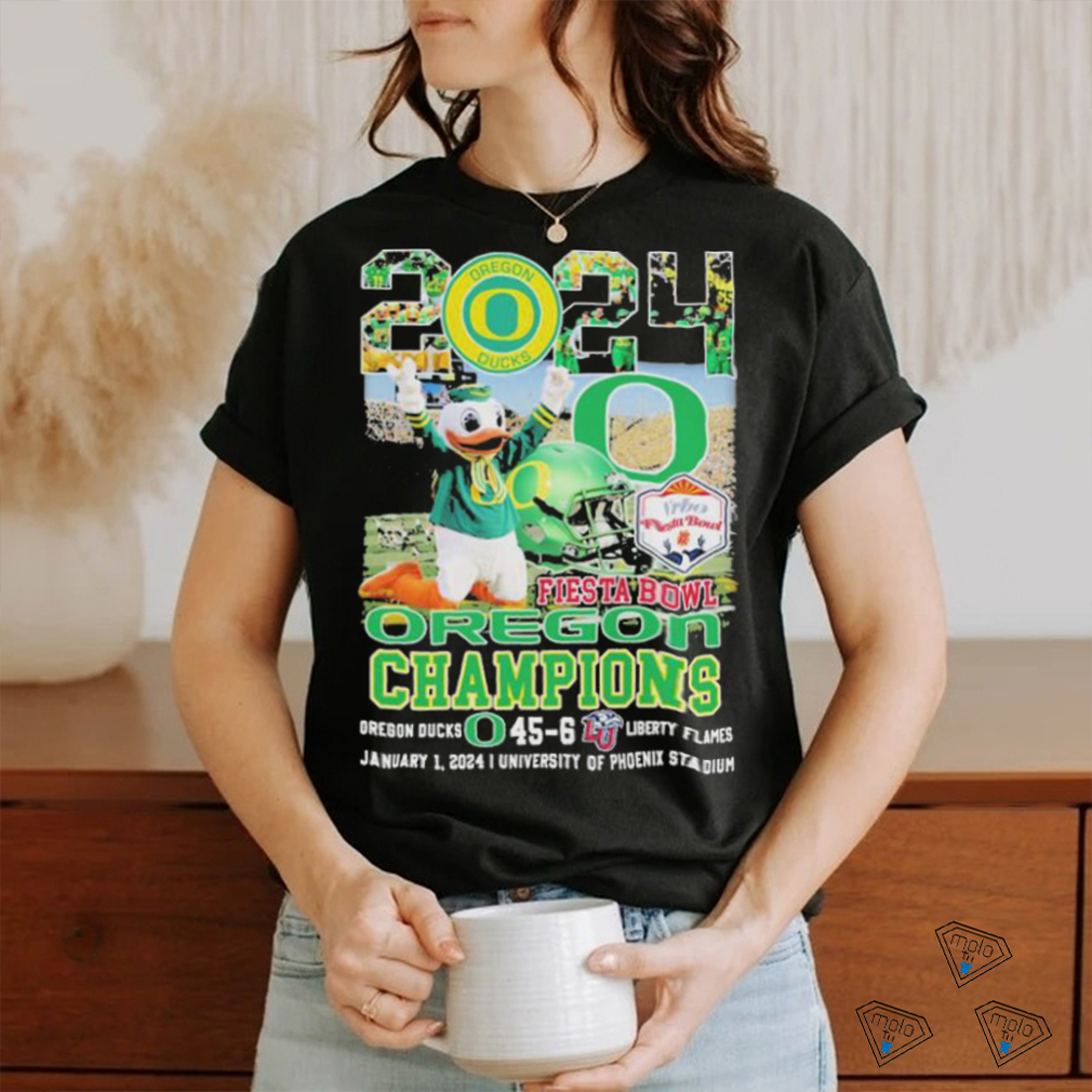 Official 2024 Fiesta Bowl Champions Oregon Ducks Mascot Shirt Official 2024 Fiesta Bowl Champions Oregon Ducks Mascot Shirt