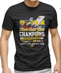 Official 2024 Rose Bowl Game Champions Michigan Wolverines Beat Alabama Undefeated 14 0 Shirt