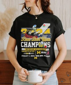 Official 2024 Rose Bowl Game Champions Michigan Wolverines Beat Alabama Undefeated 14 0 Shirt