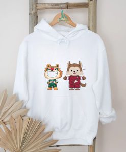 Official Arizona Coyotes VS Minnesota Wild NHL 2024 mascot cartoon hockey shirt