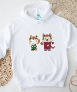 Official Arizona Coyotes VS Minnesota Wild NHL 2024 mascot cartoon hockey shirt