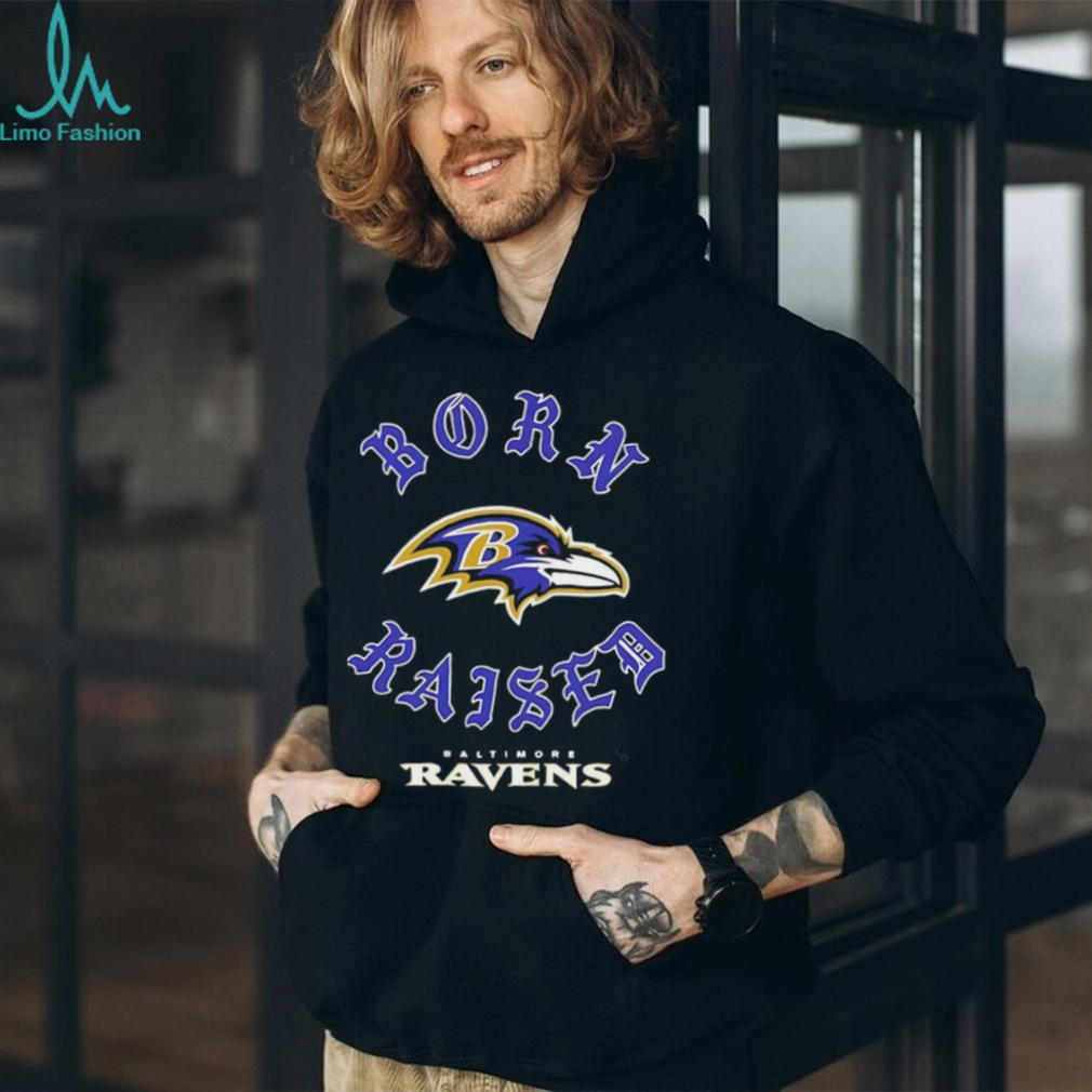 Official Baltimore Ravens Born Raised Unisex T shirt Official Baltimore Ravens Born Raised Unisex T shirt