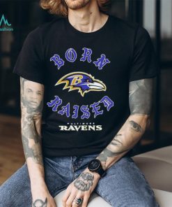 Official Baltimore Ravens Born Raised Unisex T shirt