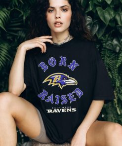 Official Baltimore Ravens Born Raised Unisex T shirt