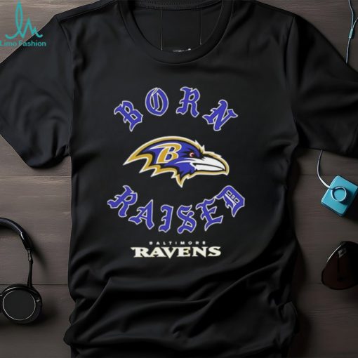 Official Baltimore Ravens Born Raised Unisex T shirt