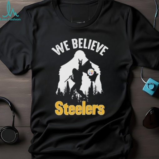 Official Bigfoot With Flag We Believe Pittsburgh Steelers 2024 T shirt