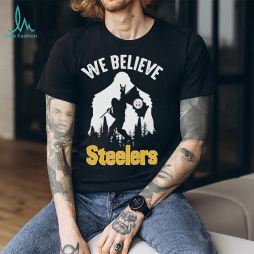 Official Bigfoot With Flag We Believe Pittsburgh Steelers 2024 T shirt