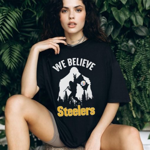Official Bigfoot With Flag We Believe Pittsburgh Steelers 2024 T shirt