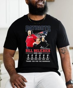 Official Bill Belichick Patriots 2000 2023 6 time Champion Thank You For The Memories Signature Shirt