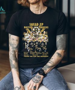 Official Boston Bruins Squad Up Thank You For The Memories Name Players T shirt For Fans