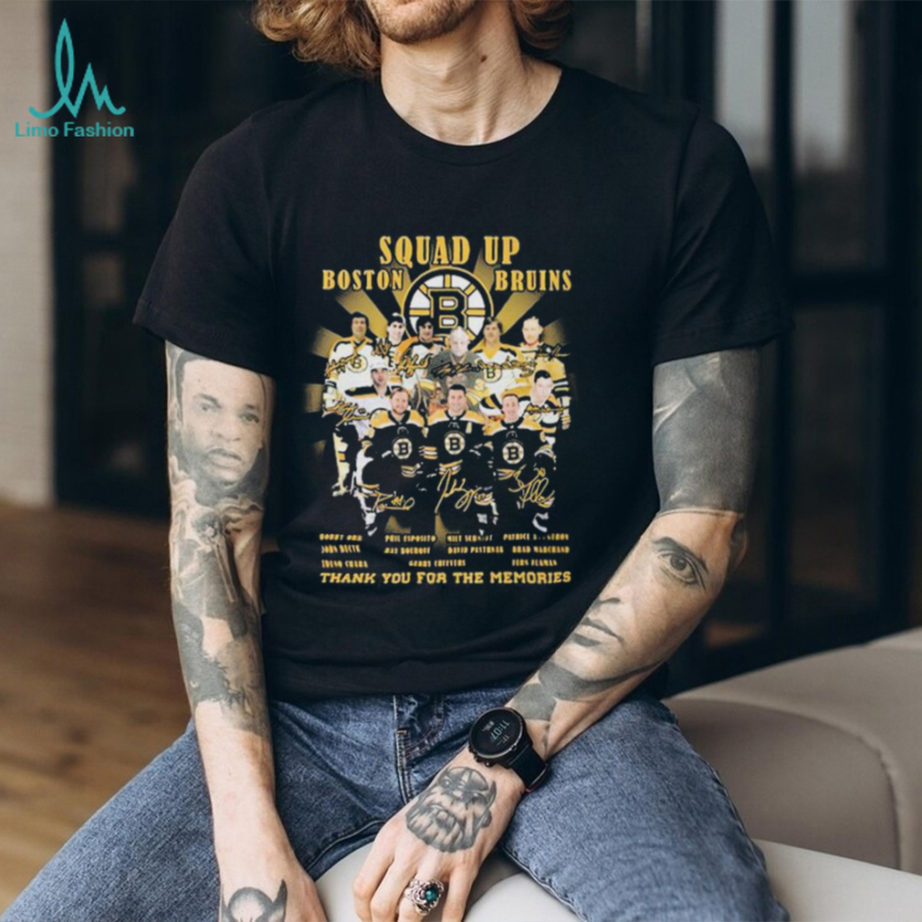 Official Boston Bruins Squad Up Thank You For The Memories Name Players T shirt For Fans Official Boston Bruins Squad Up Thank You For The Memories Name Players T shirt For Fans