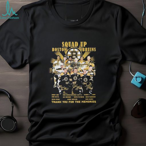 Official Boston Bruins Squad Up Thank You For The Memories Name Players T shirt For Fans