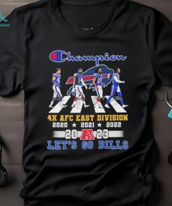 Official Buffalo Bills Champions 4X AFC East Division 2023 let’s go Bills abbey road signatures shirt