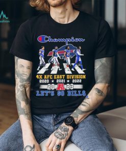 Official Buffalo Bills Champions 4X AFC East Division 2023 let’s go Bills abbey road signatures shirt