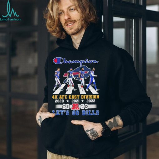 Official Buffalo Bills Champions 4X AFC East Division 2023 let’s go Bills abbey road signatures shirt