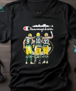 Official Champion Green Bay Packers Christian Watson, Jordan Love and Aaron Jones Signatures Shirt