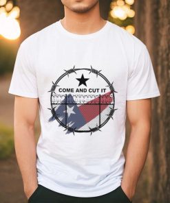 Official Come And Cut It Texas Razor Wire – Stand With Texas Flag Shirt
