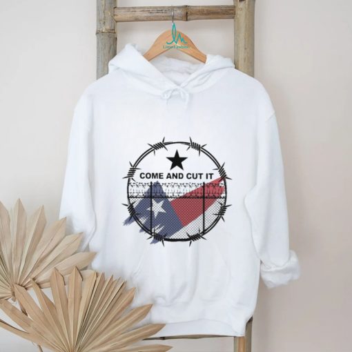 Official Come And Cut It Texas Razor Wire – Stand With Texas Flag Shirt