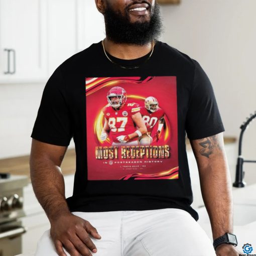 Official Congratulations To Travis Kelce Is the Most Receptions In NFL Postseason History Classic T Shirt