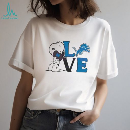 Official Cute Snoopy Love Detroit Lions 2024 T shirt