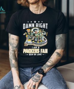 Official Damn Right I Am A Green Bay Packers Fan Win Or Lose 2023 2024 Super Season Signatures Shirt