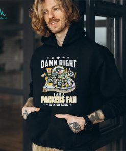 Official Damn Right I Am A Green Bay Packers Fan Win Or Lose 2023 2024 Super Season Signatures Shirt