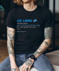 Official Detroit Lions Go Lions Definition Shirt