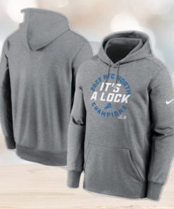 Official Detroit Lions Nike Heather Gray 2023 Nfc North Division Champions Locker Room Trophy Collection Pullover Hoodie