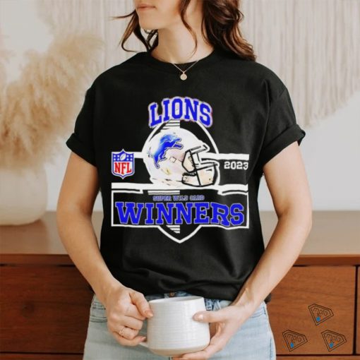 Official Detroit Lions Winners Champions 2023 Super Wild Card NFL Divisional Helmet shirt