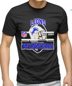 Official Detroit Lions Winners Champions 2023 Super Wild Card NFL Divisional Helmet shirt