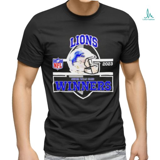 Official Detroit Lions Winners Champions 2023 Super Wild Card NFL Divisional Helmet shirt