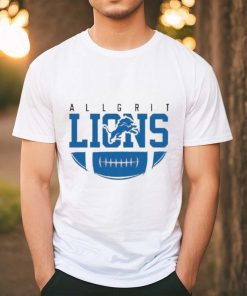 Official Detroit lions all grit logo T shirt